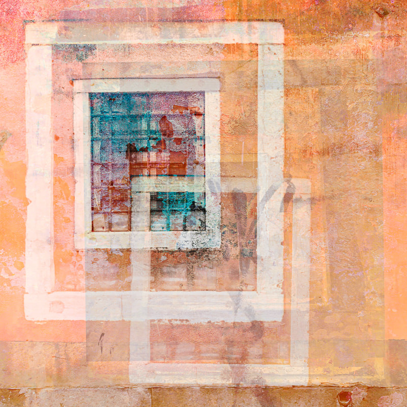 Abstract, multiple exposure images, windows, Venice