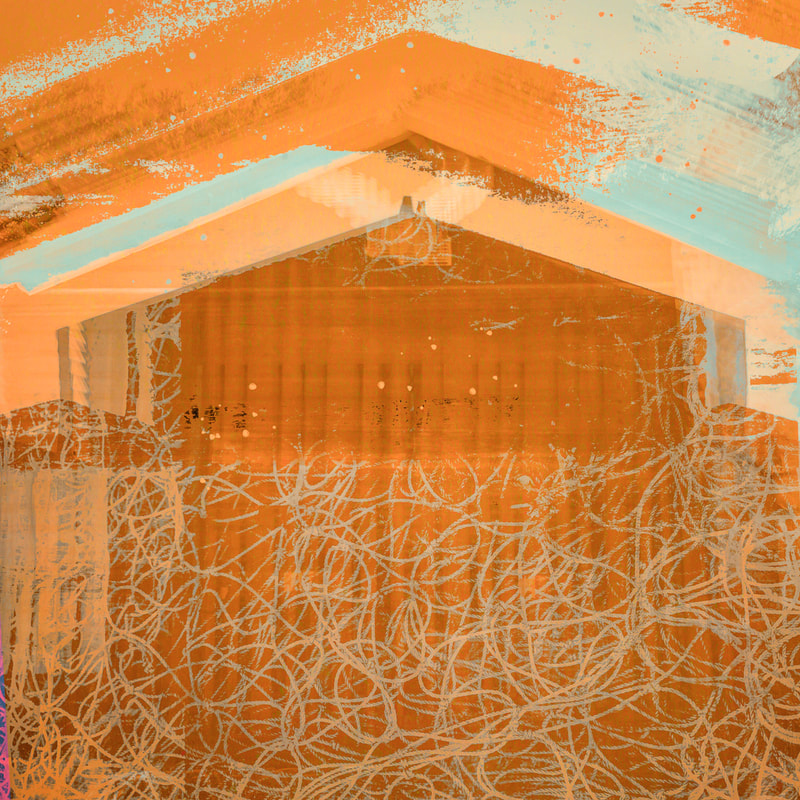 Whitstable Beach Hut abstract 2